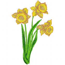 Flowers And Tree Embroidery Design 1